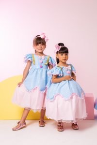 Vestido Princesa Belli Tematico Circo - Palhacinha