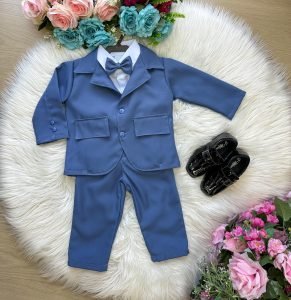Conjunto Miss Cherry Social Terno - Blaizer Azul