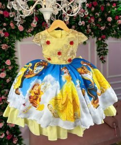 Vestido Juvenil Lig Lig Temático A Bela e a Fera