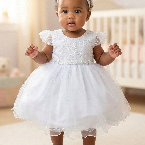 Vestido Menina Bonita Bebe Ana Maria Branco (cópia)