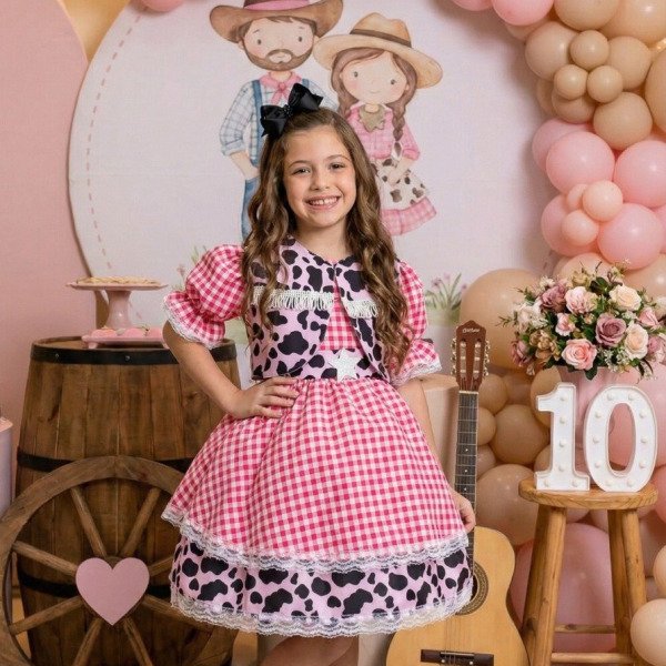 Vestido Junino Banana Club Encanto da Vaquinha – Boiadeira