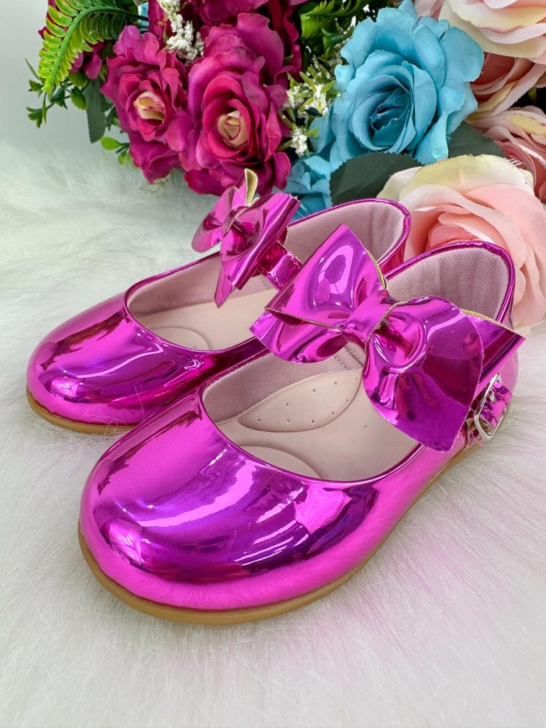 Sapatilha Doce Pe Laço Pink Metalizado