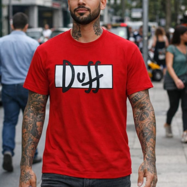 Camiseta Duff The Simpsons 100% Algodão Fio 30.1 Penteado
