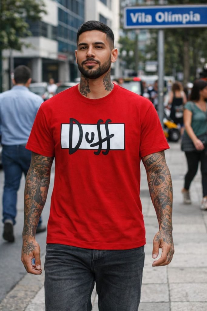 Camiseta Duff The Simpsons 100% Algodão Fio 30.1 Penteado